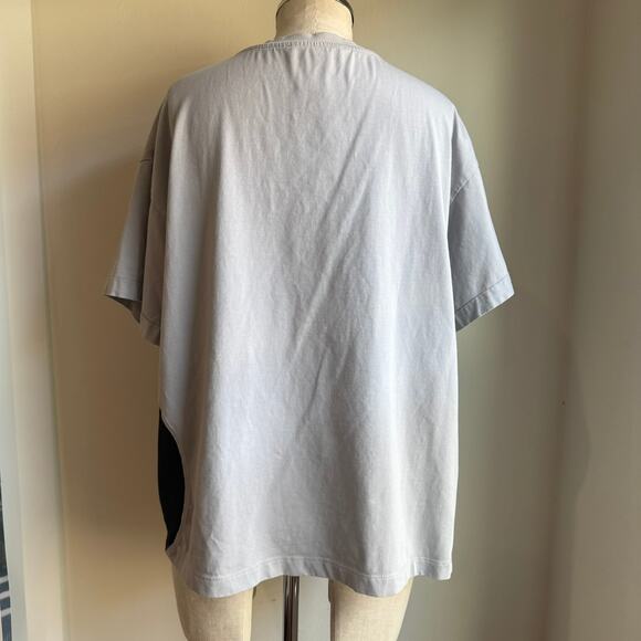 Urban by Alembika Oversized A-Line T-shirt Top Gray Black Circles Women’s Small - Picture 3 of 10